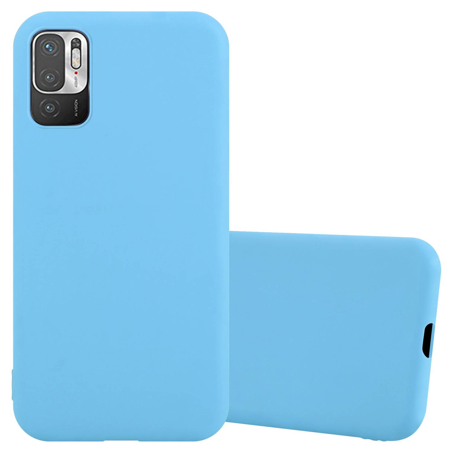 Cadorabo Hoesje voor Xiaomi RedMi NOTE 10 5G / POCO M3 PRO 5G in CANDY BLAUW - Beschermhoes gemaakt van flexibel TPU silicone