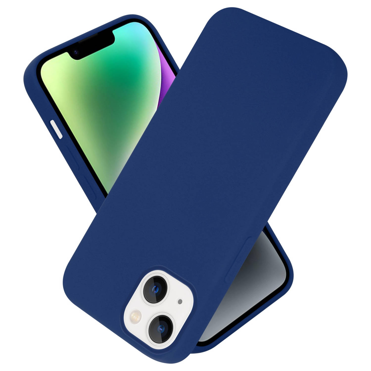 Cadorabo Hoesje geschikt voor Apple iPhone 14 Case in LIQUID BLAUW Beschermhoes TPU silicone Cover