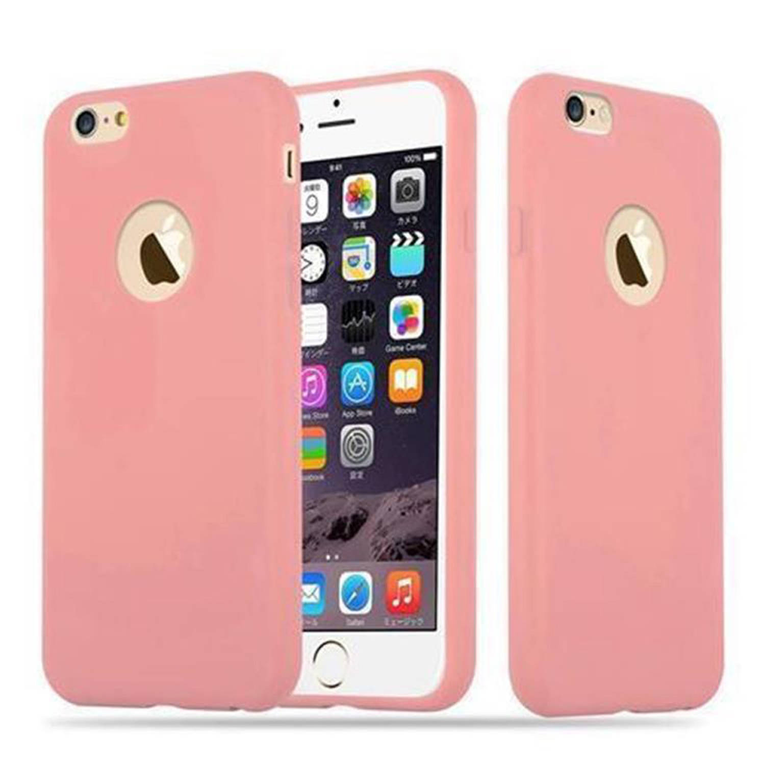 Cadorabo Hoesje voor Apple iPhone 6 PLUS / 6S PLUS in CANDY ROZE - Beschermhoes gemaakt van flexibel TPU silicone