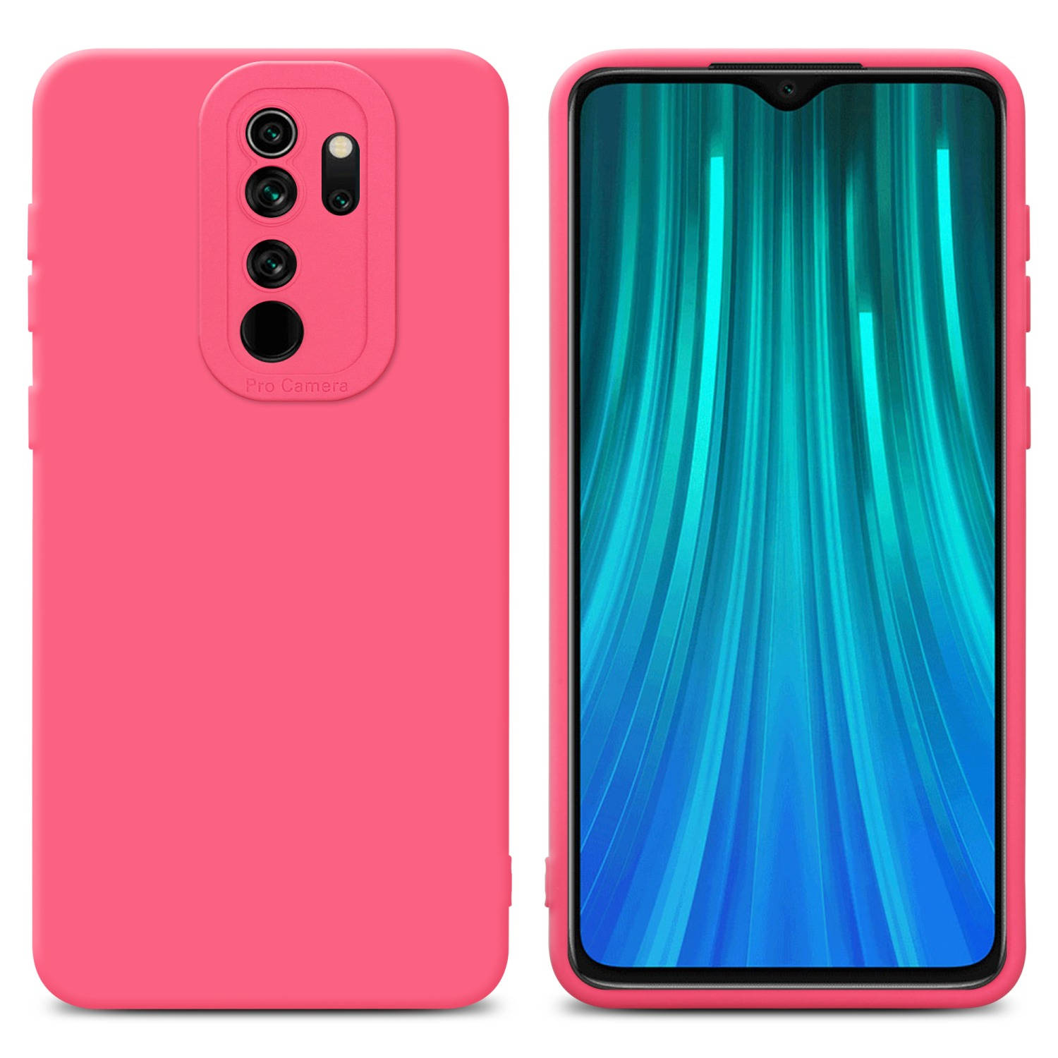 Cadorabo Hoesje voor Xiaomi RedMi NOTE 8 PRO in FLUID ROOD - Beschermhoes gemaakt van flexibel TPU silicone