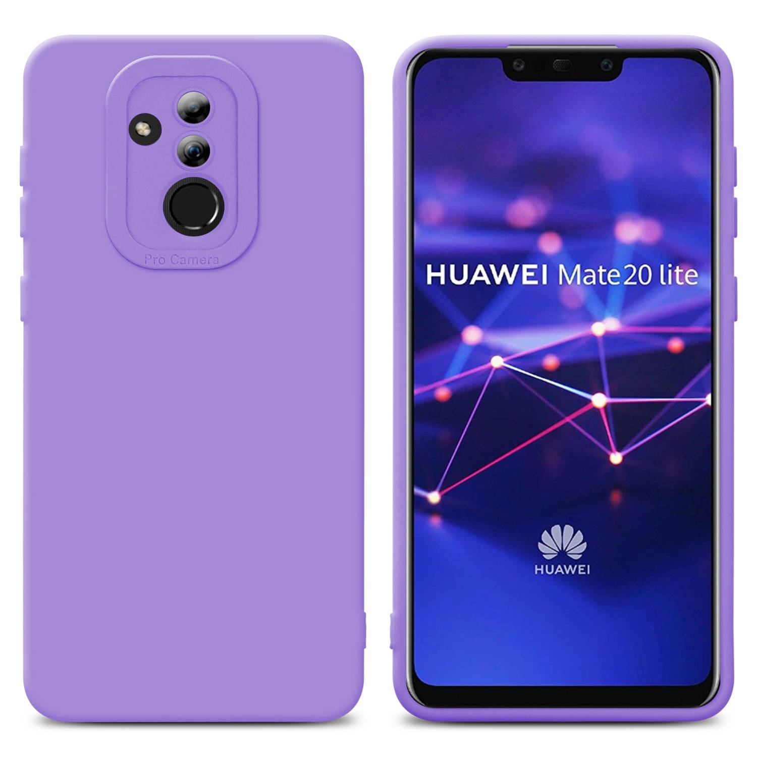 Cadorabo Hoesje voor Huawei MATE 20 LITE in FLUID LICHT PAARS - Beschermhoes gemaakt van flexibel TPU silicone