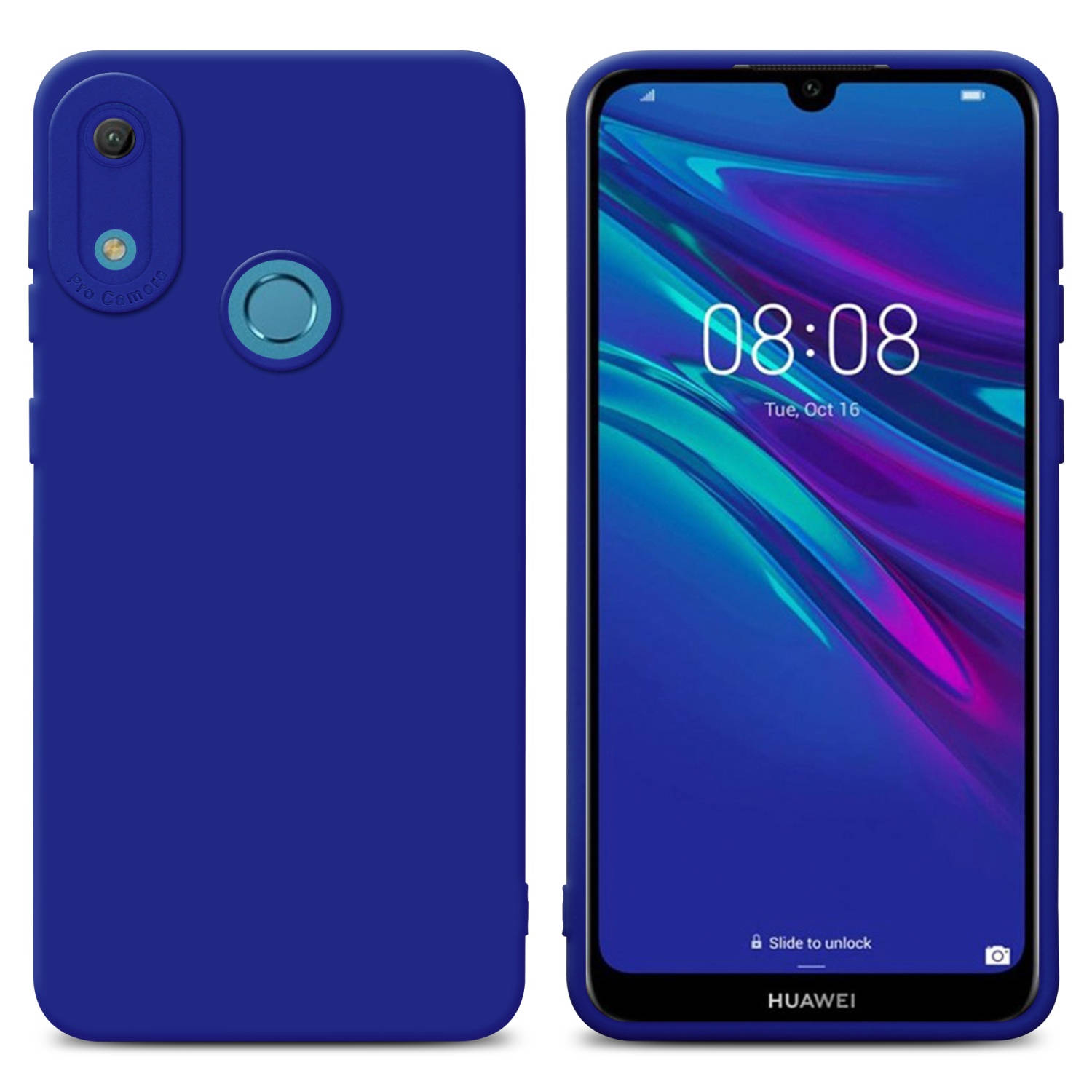 Cadorabo Hoesje voor Huawei Y6 2019 in FLUID BLAUW - Beschermhoes gemaakt van flexibel TPU silicone