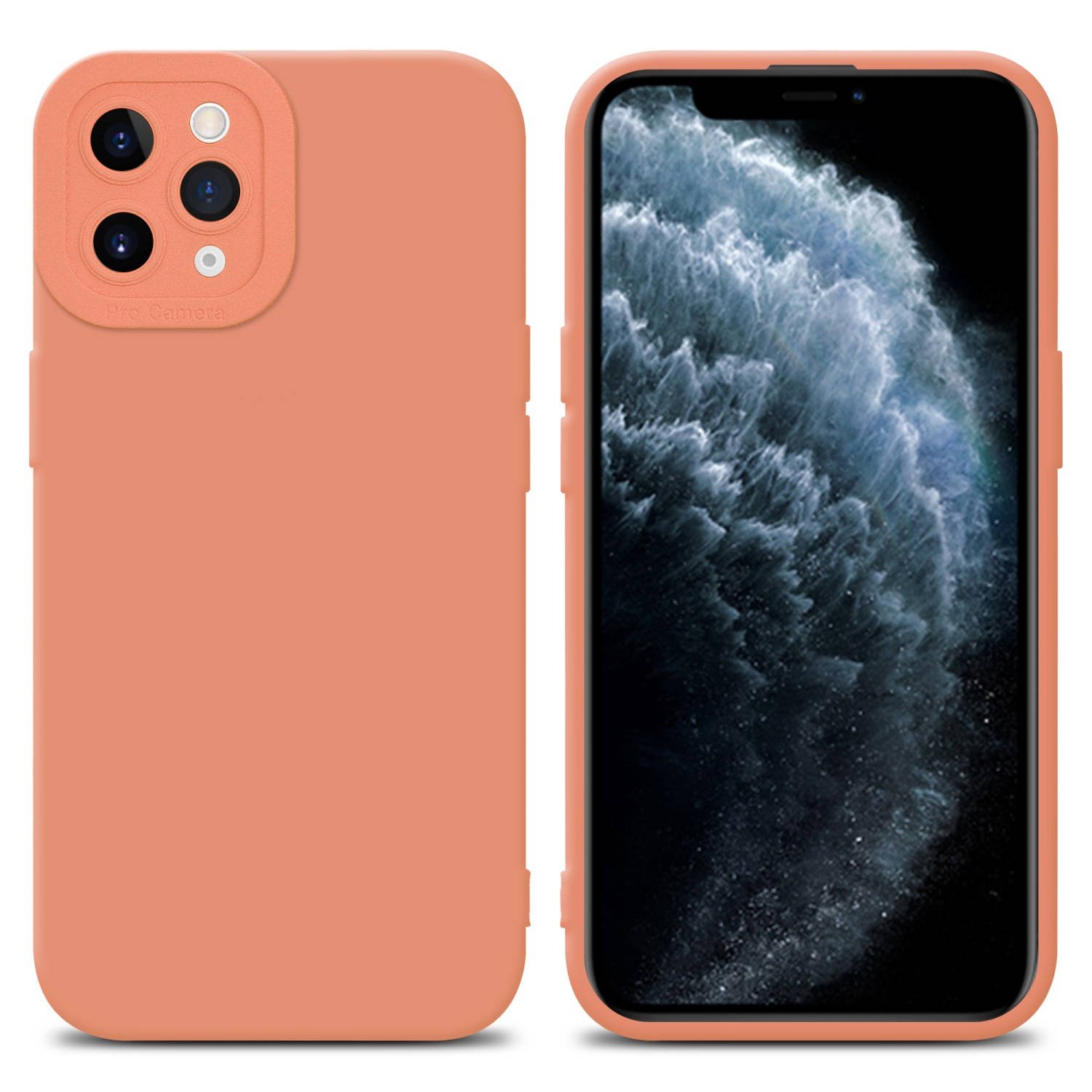 Cadorabo Hoesje voor Apple iPhone 11 PRO in FLUID LICHT ORANJE - Beschermhoes gemaakt van flexibel TPU silicone