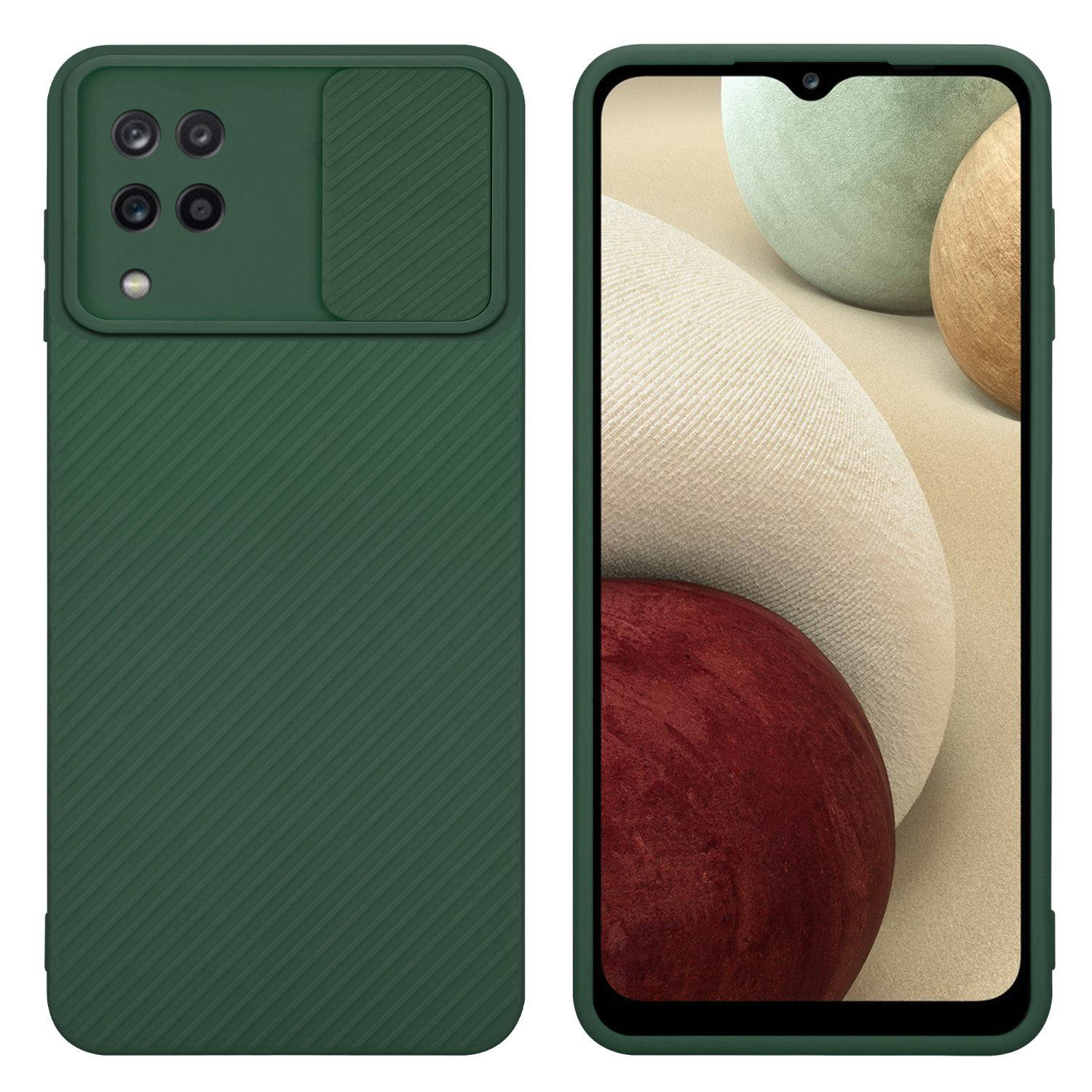 Cadorabo Hoesje voor Samsung Galaxy A12 / M12 in Bonbon Groen - Beschermende hoes van flexibel TPU-silicone en met camerabescherming