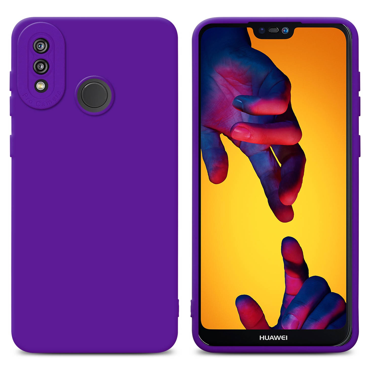 Cadorabo Hoesje voor Huawei P20 LITE 2018 / NOVA 3E in FLUID DONKER PAARS - Beschermhoes gemaakt van flexibel TPU silicone