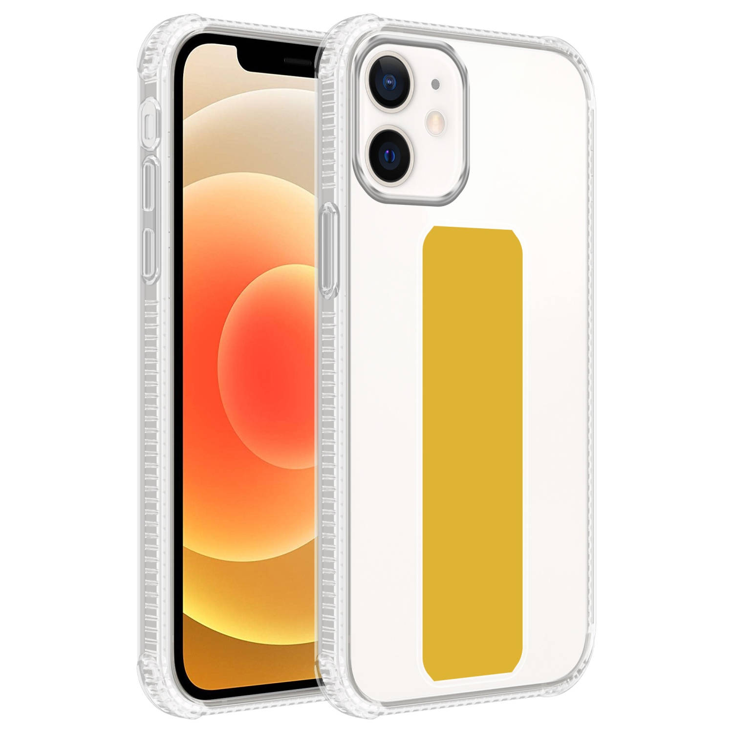 Cadorabo Hoesje voor Apple iPhone 11 in GEEL - Beschermhoes gemaakt van flexibel TPU silicone met houder en standfunctie