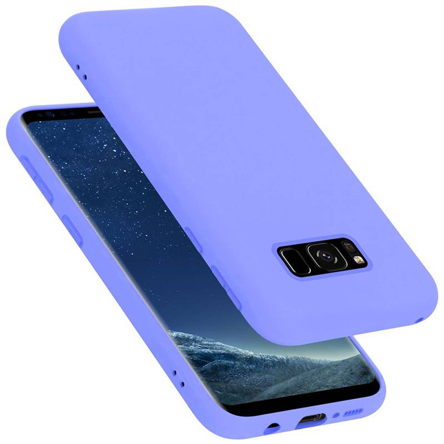Cadorabo Hoesje voor Samsung Galaxy S8 in LIQUID LICHT PAARS - Beschermhoes gemaakt van flexibel TPU silicone
