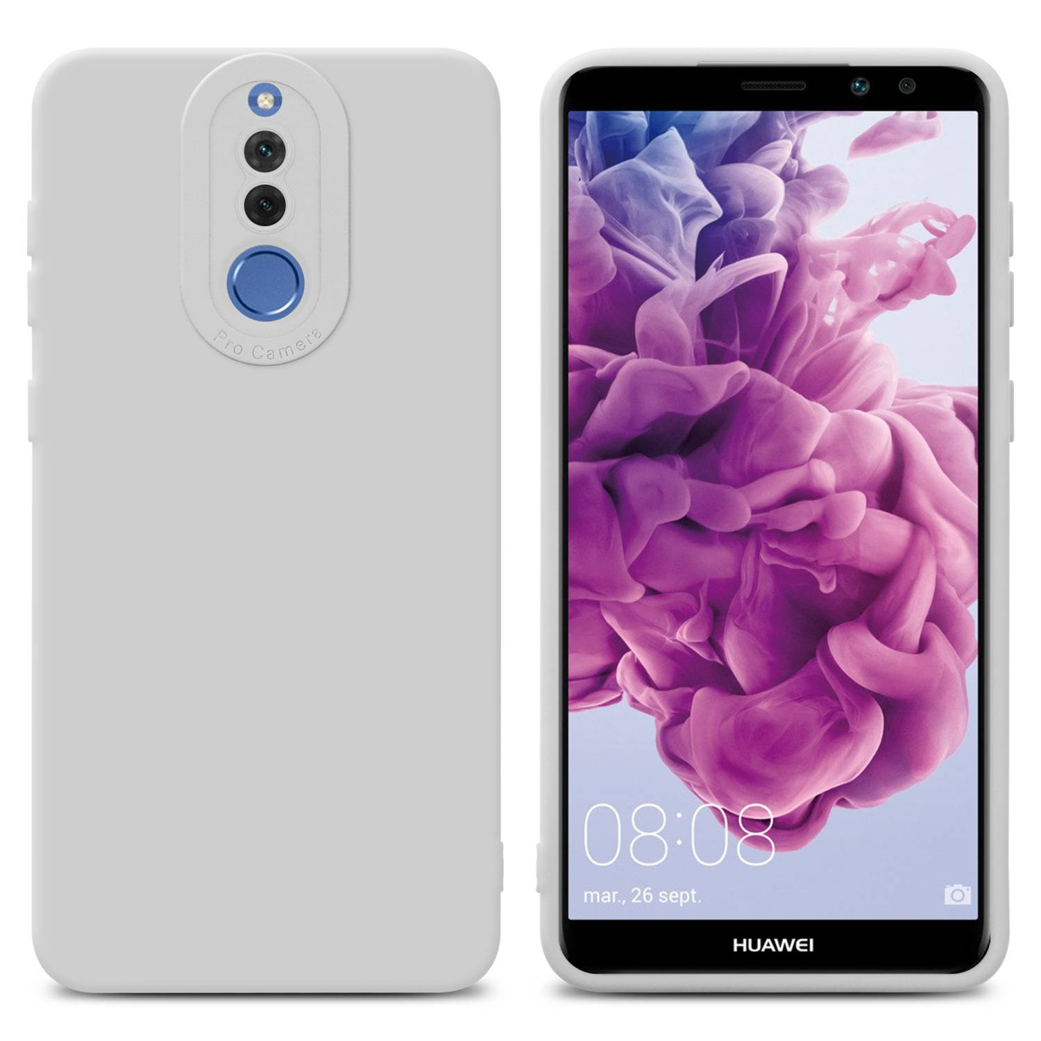 Cadorabo Hoesje voor Huawei MATE 10 LITE in FLUID WIT - Beschermhoes gemaakt van flexibel TPU silicone