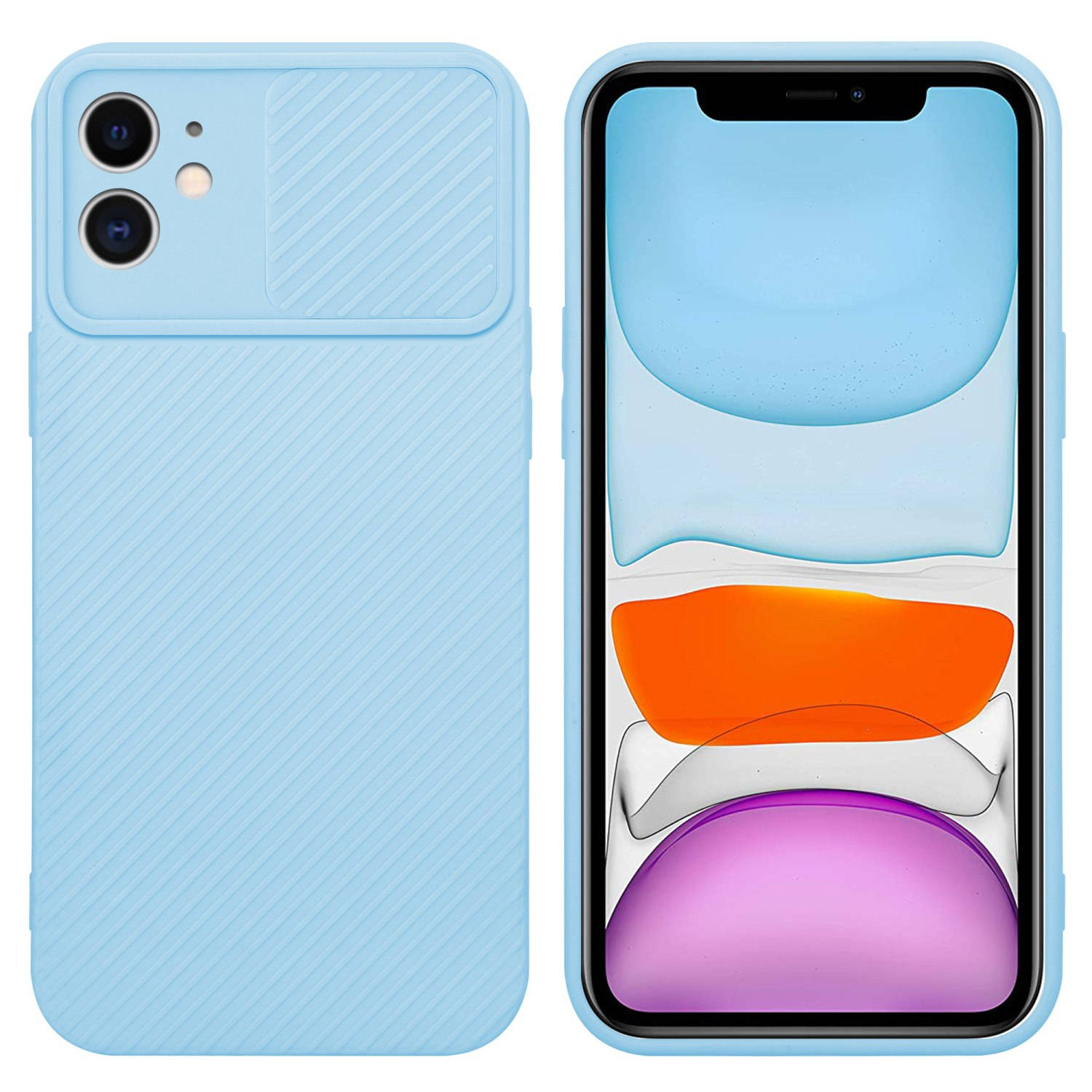 Cadorabo Hoesje geschikt voor Apple iPhone 11 in Bonbon Licht Blauw Beschermhoes TPU-silicone Case C