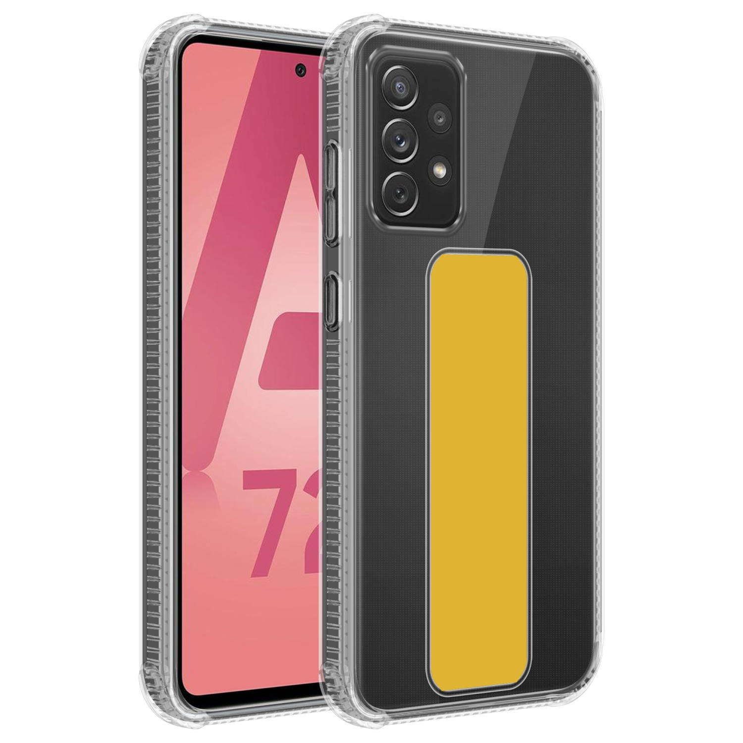 Cadorabo Hoesje geschikt voor Samsung Galaxy A72 4G-5G Cover in GEEL Beschermhoes TPU silicone Case 