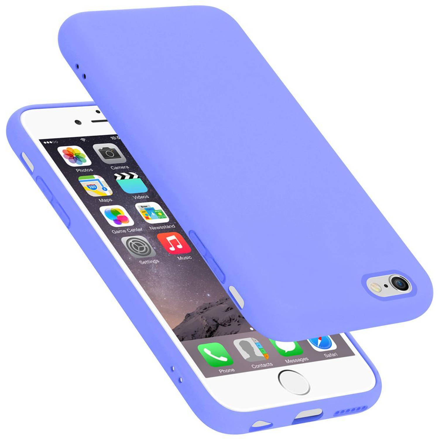 Cadorabo Hoesje voor Apple iPhone 6 PLUS / 6S PLUS in LIQUID LICHT PAARS - Beschermhoes gemaakt van flexibel TPU silicone