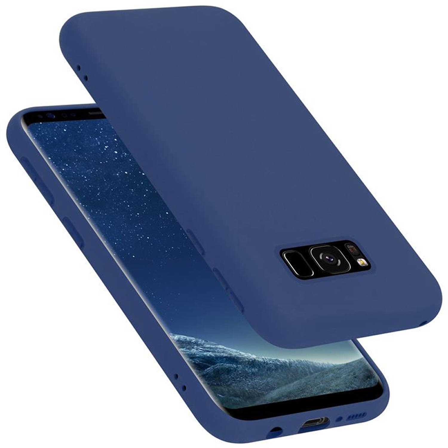 Cadorabo Hoesje voor Samsung Galaxy S8 in LIQUID BLAUW - Beschermhoes gemaakt van flexibel TPU silicone