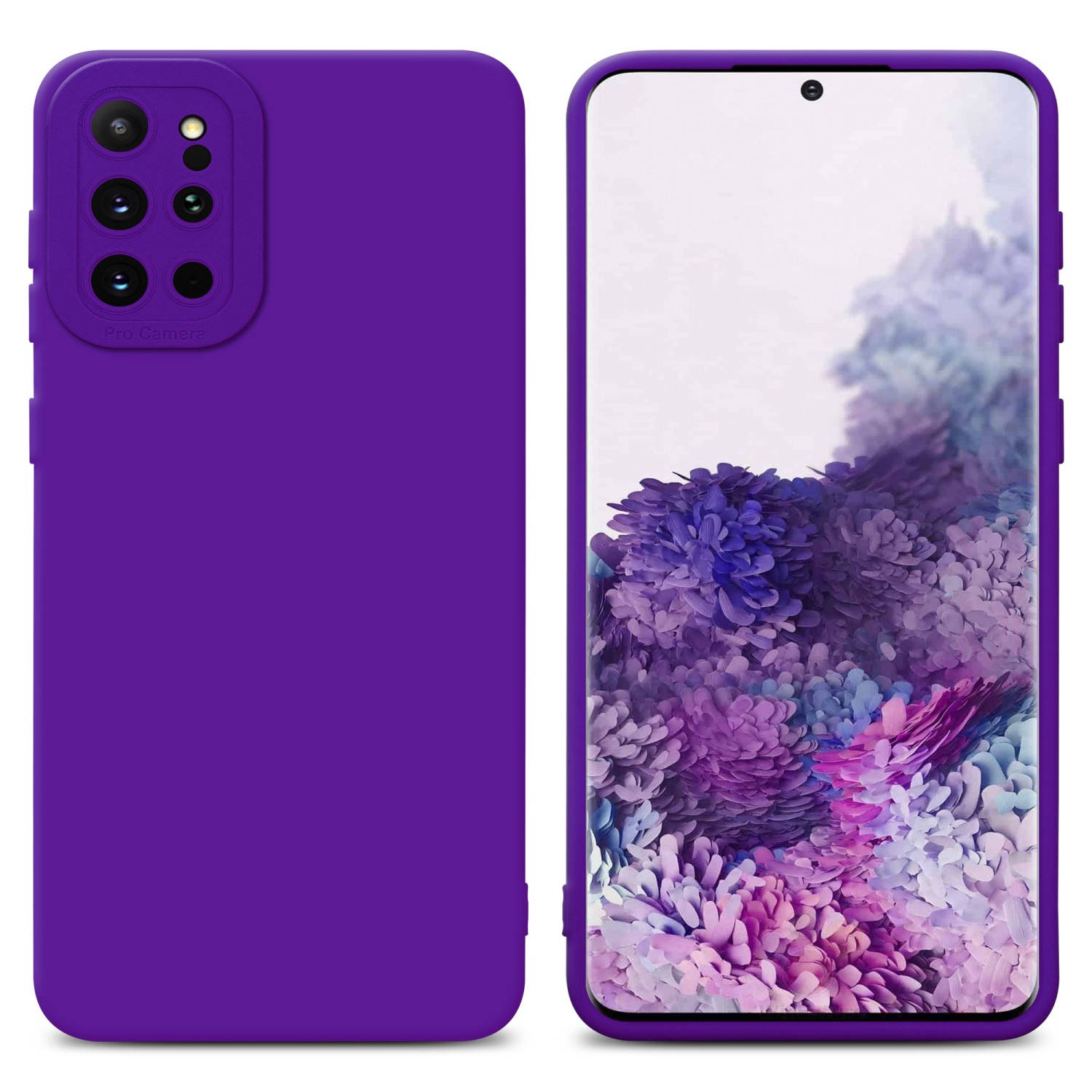 Cadorabo Hoesje voor Samsung Galaxy S20 PLUS in FLUID DONKER PAARS - Beschermhoes gemaakt van flexibel TPU silicone