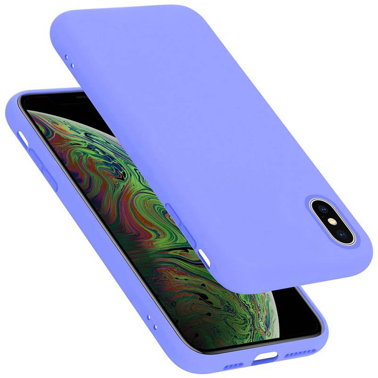 Cadorabo Hoesje voor Apple iPhone XS MAX in LIQUID LICHT PAARS - Beschermhoes gemaakt van flexibel TPU silicone