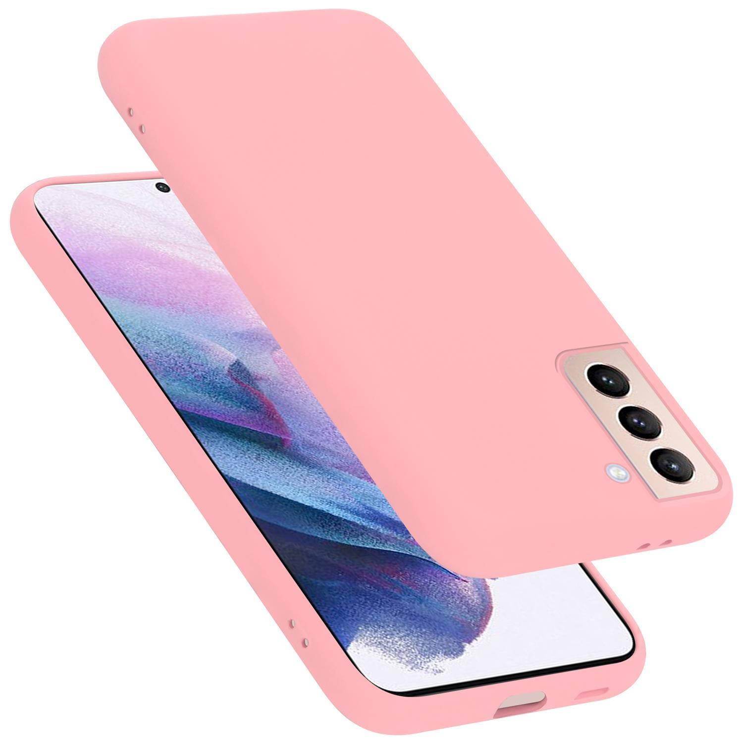 Cadorabo Hoesje voor Samsung Galaxy S21 PLUS in LIQUID ROZE - Beschermhoes gemaakt van flexibel TPU silicone