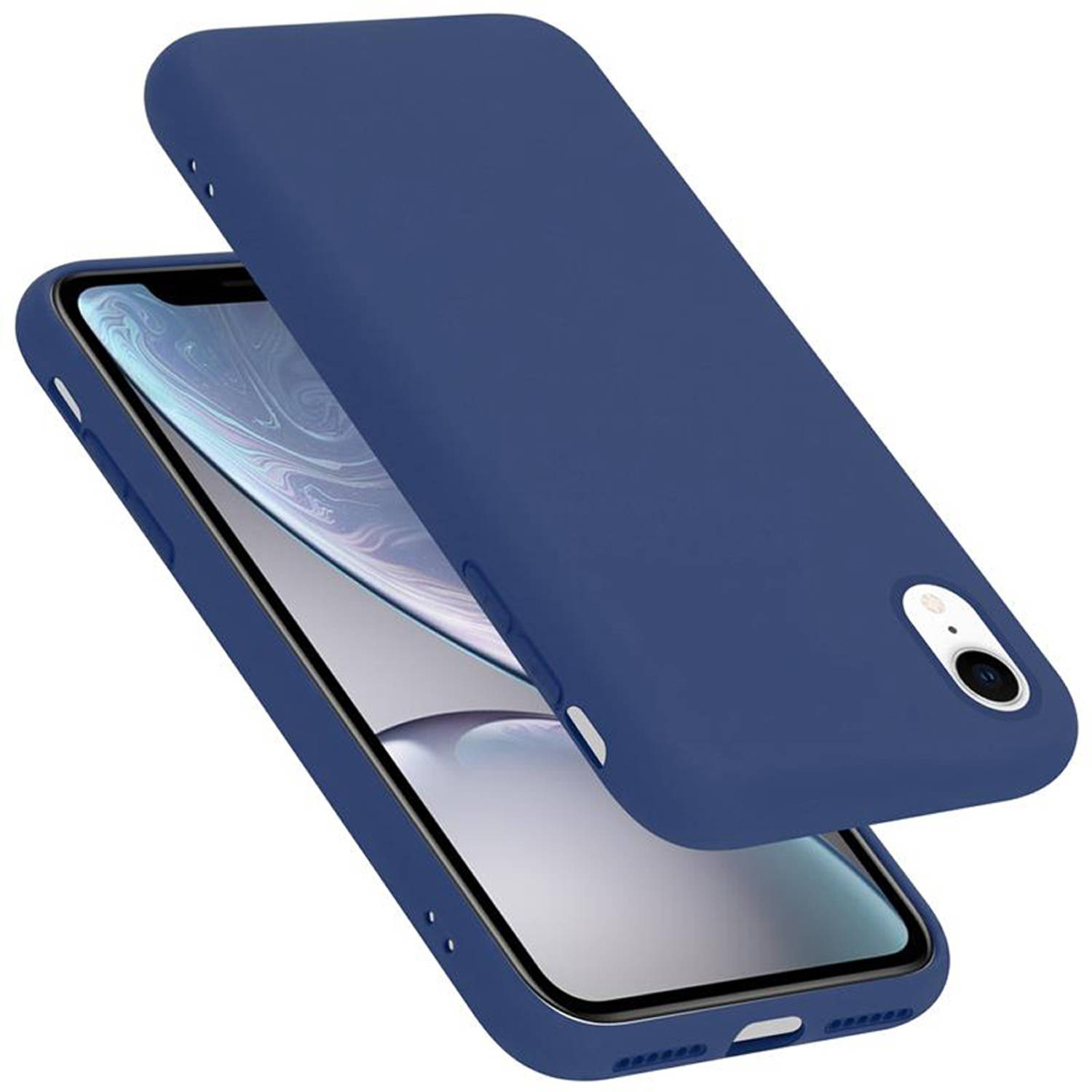 Cadorabo Hoesje geschikt voor Apple iPhone XR Case in LIQUID BLAUW Beschermhoes TPU silicone Cover