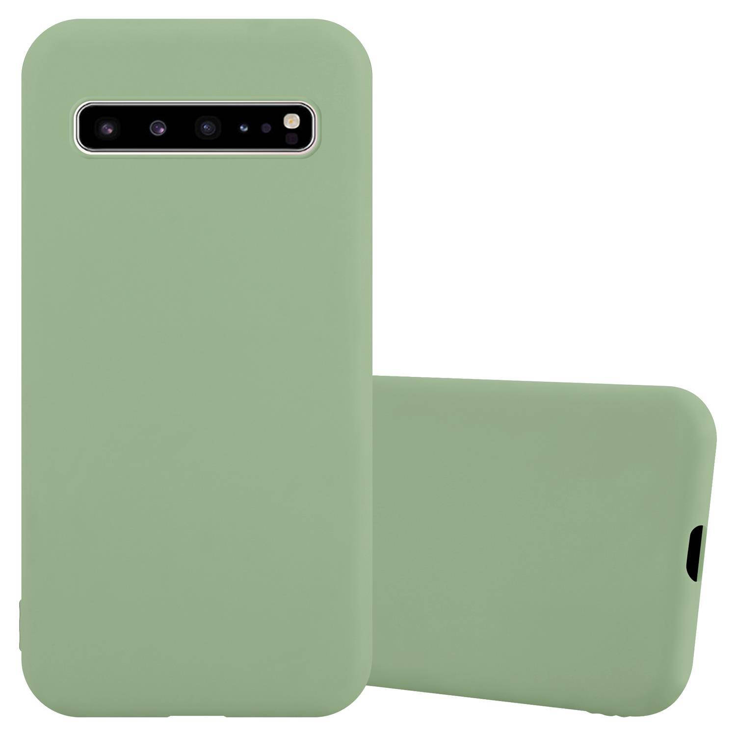 Cadorabo Hoesje voor Samsung Galaxy S10 5G in CANDY PASTEL GROEN - Beschermhoes gemaakt van flexibel TPU silicone