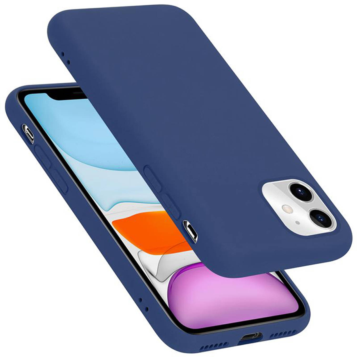 Cadorabo Hoesje geschikt voor Apple iPhone 11 Case in LIQUID BLAUW Beschermhoes TPU silicone Cover