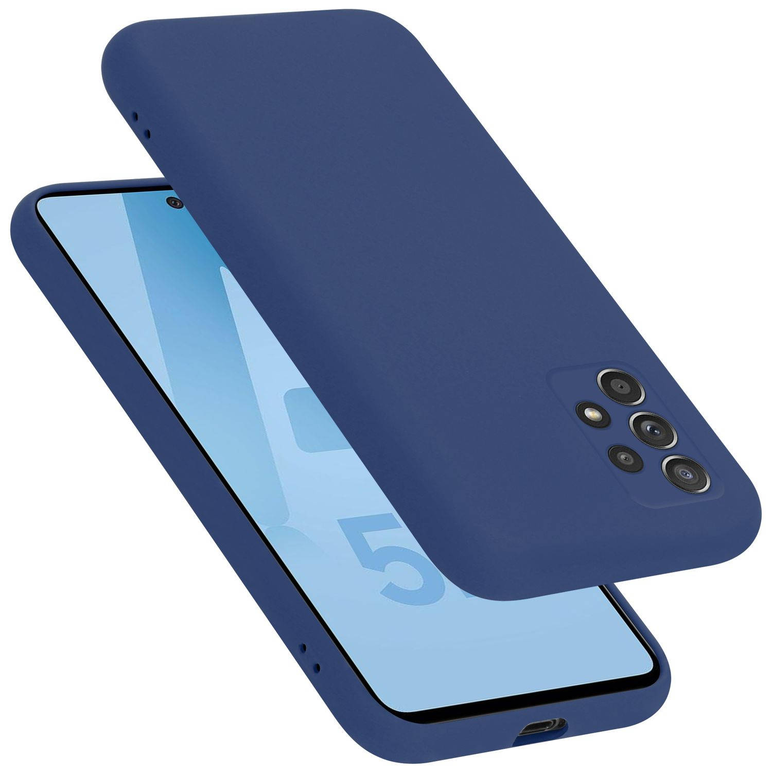 Cadorabo Hoesje voor Samsung Galaxy A52 (4G / 5G) / A52s in LIQUID BLAUW - Beschermhoes gemaakt van flexibel TPU silicone