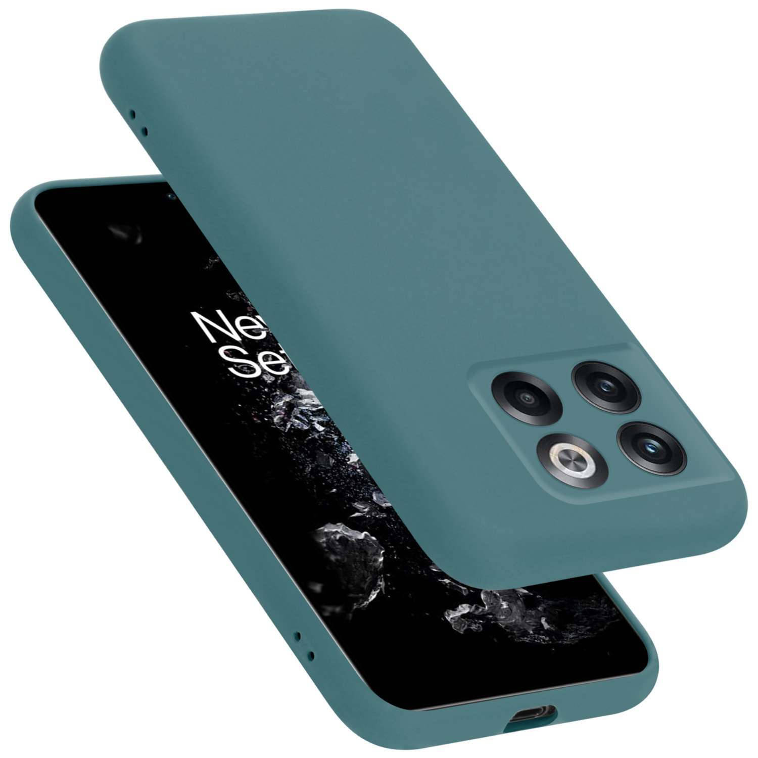 Cadorabo Hoesje voor OnePlus 10T / ACE PRO in LIQUID GROEN - Beschermhoes gemaakt van flexibel TPU silicone Case Cover