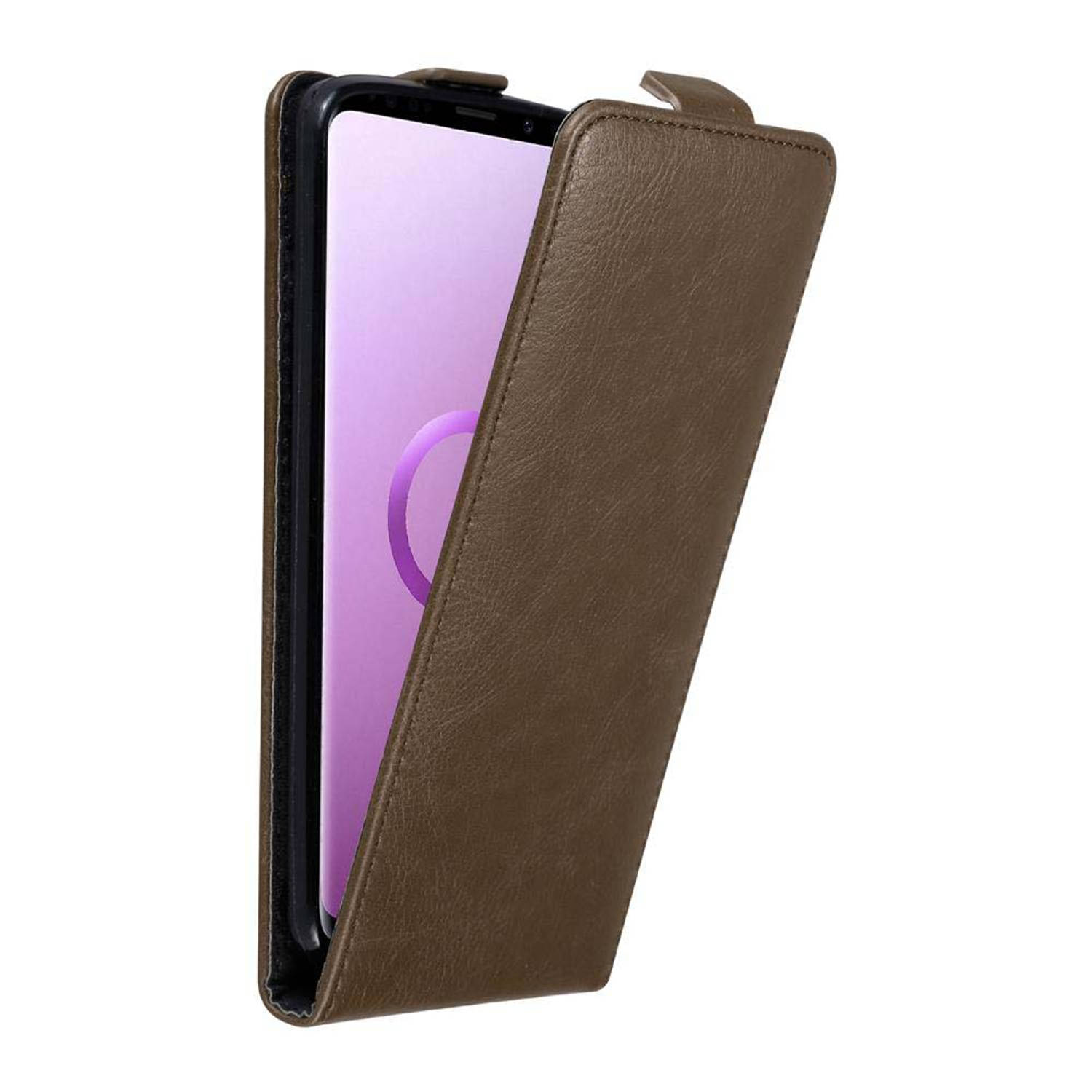 Cadorabo Hoesje voor Samsung Galaxy S9 PLUS in KOFFIE BRUIN - Beschermende hoes in flip design met magnetische sluiting