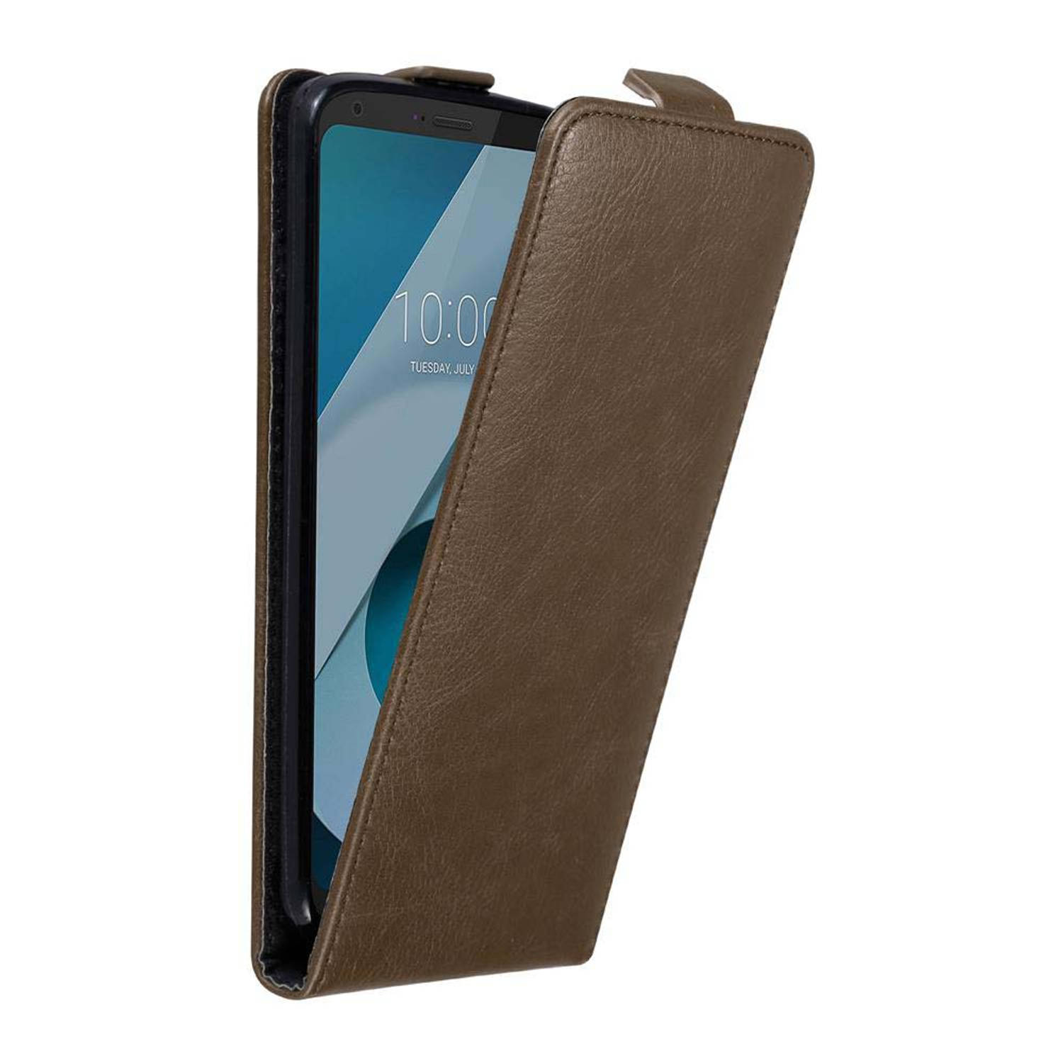 Cadorabo Hoesje voor LG Q6 / G6 MINI in KOFFIE BRUIN - Beschermende hoes in flip design met magnetische sluiting