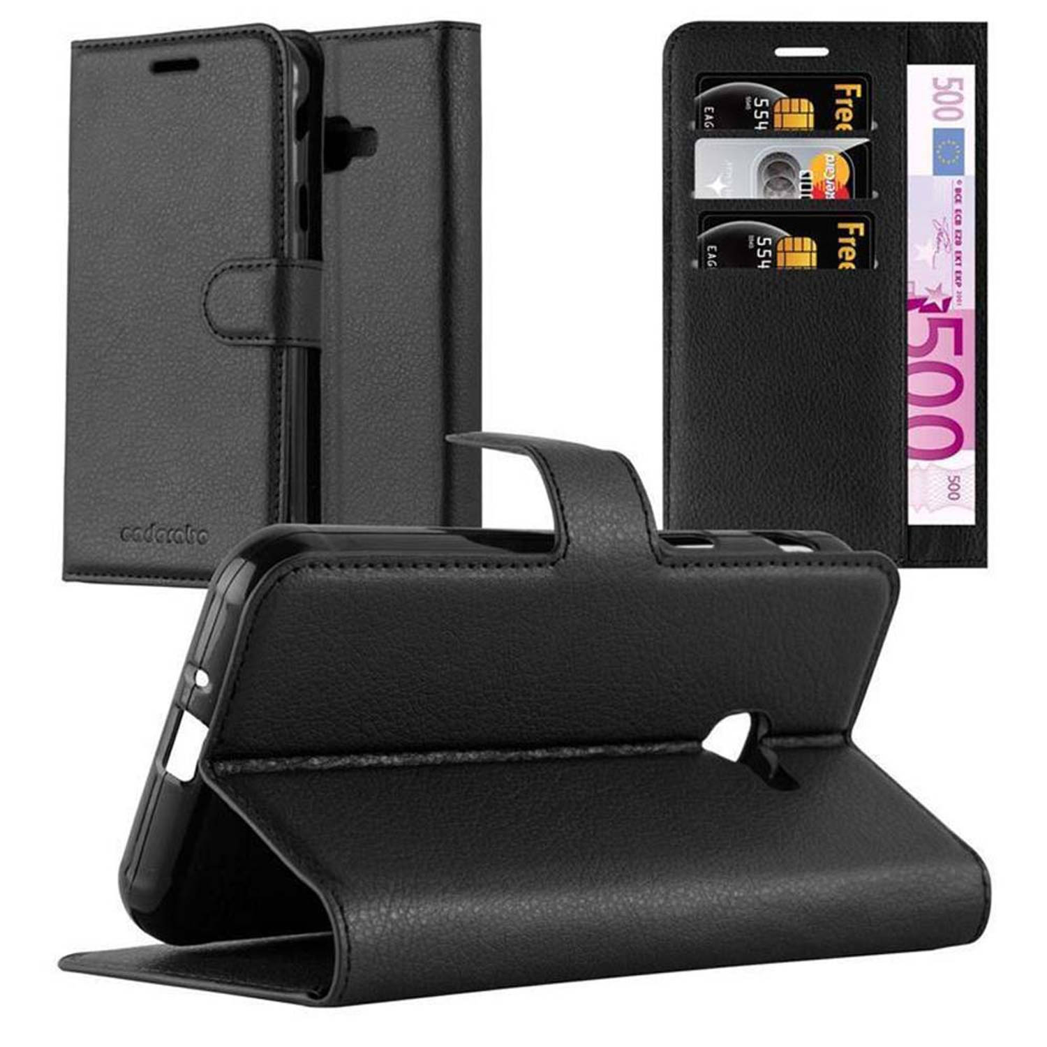 Cadorabo Hoesje voor Samsung Galaxy XCover 4 / XCover 4s in PHANTOM ZWART - Beschermend etui met magnetische sluiting