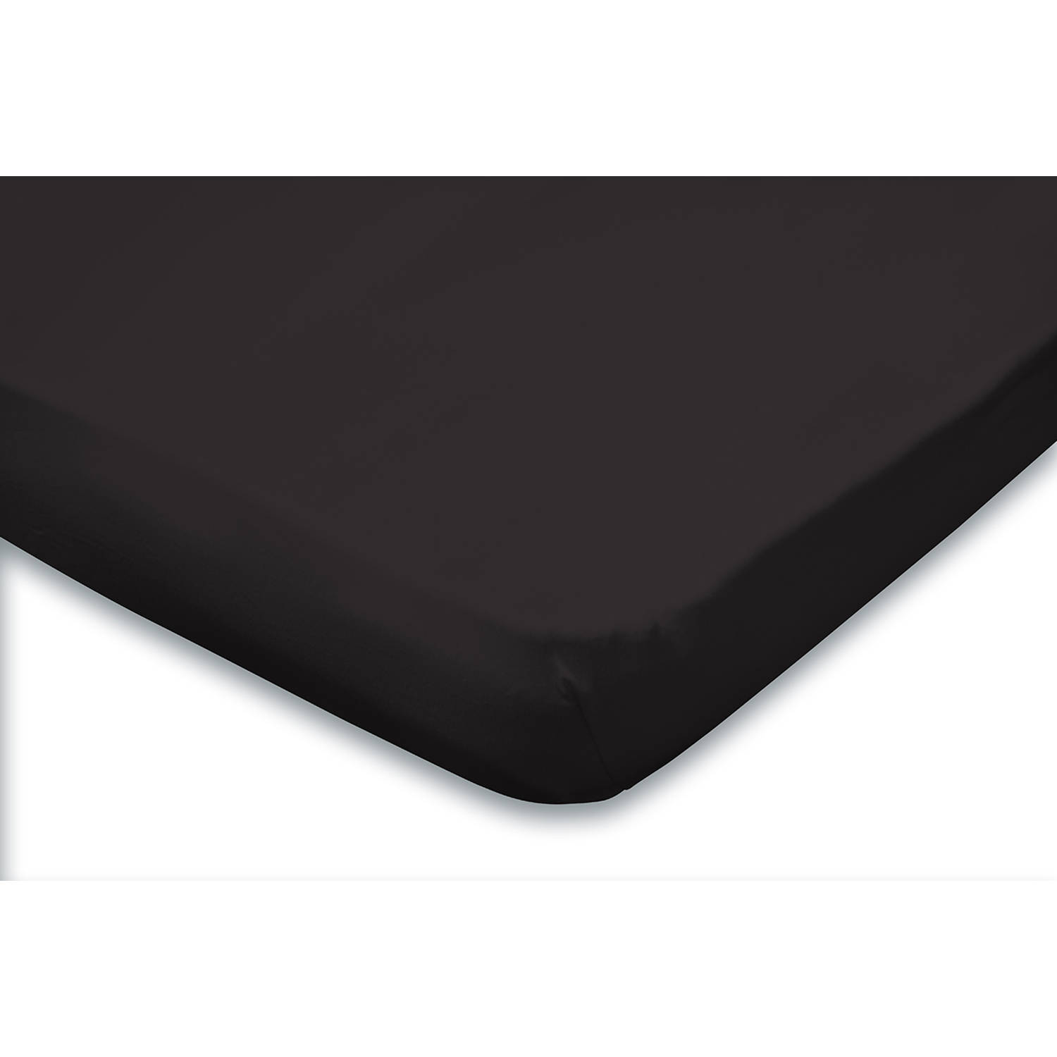 Eleganzzz Topper Hoeslaken Jersey Katoen Stretch - zwart 160x210/220cm - 180x200cm