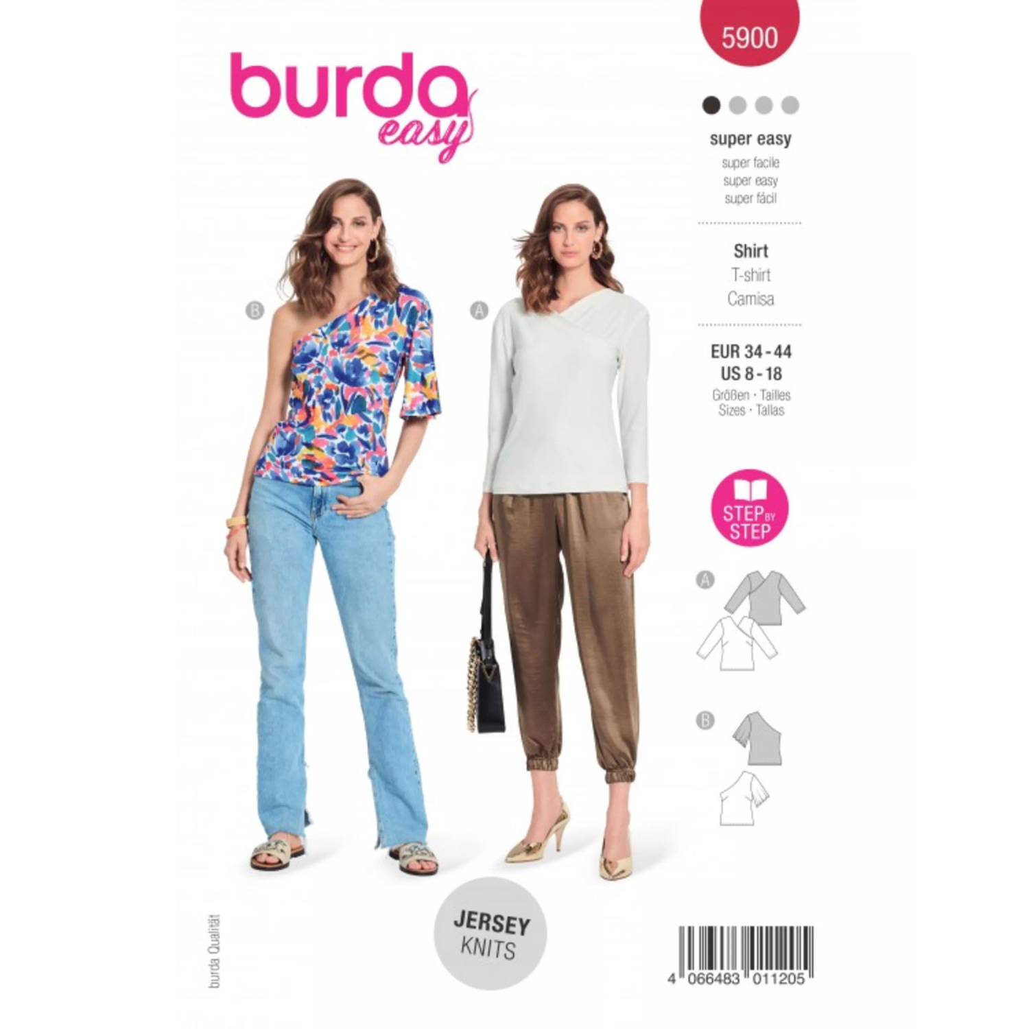 Burda 5900 Shirt maat 34-44