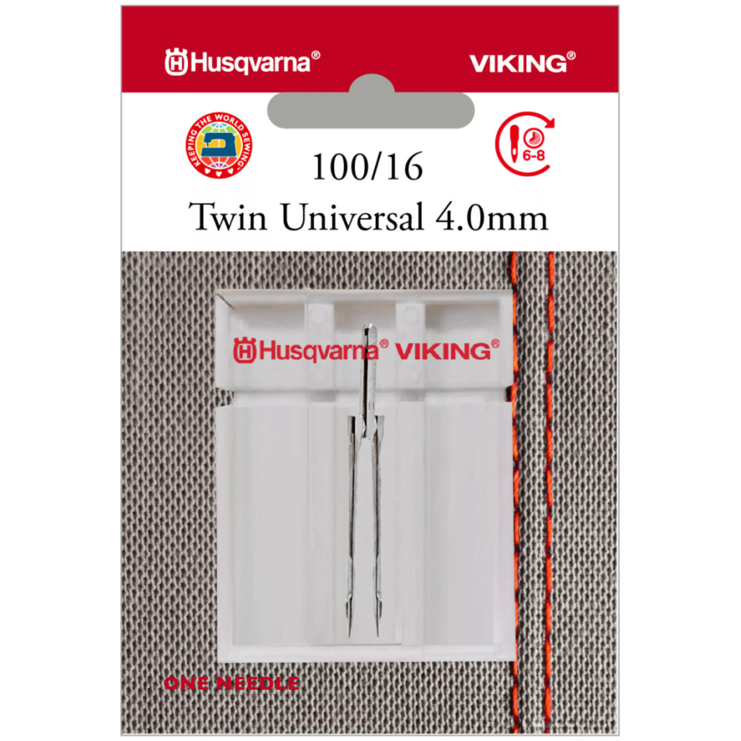 Husqvarna-Viking Tweelingnaald Universal / 100 / 4mm (1 stuk) Naalden
