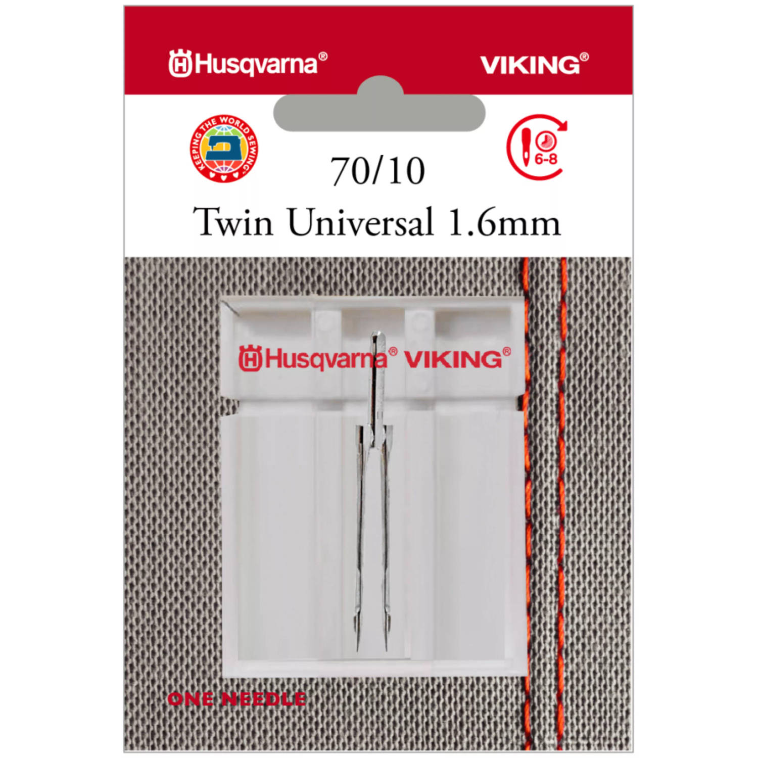 Husqvarna-Viking Tweelingnaald Universal / 70 / 1.6 mm (1 stuk) Naalden