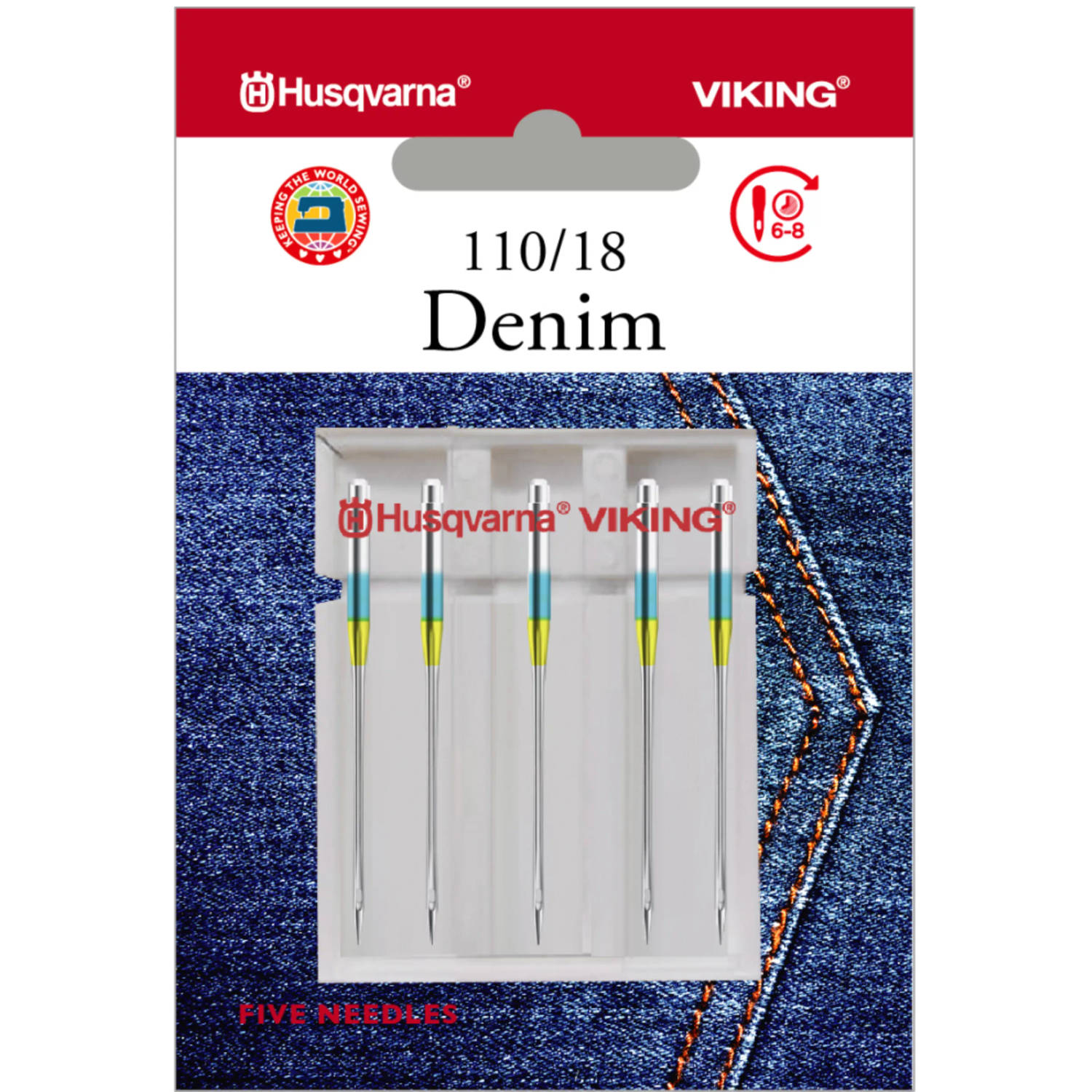 Husqvarna-Viking Denim 110 (5 stuks) Naalden