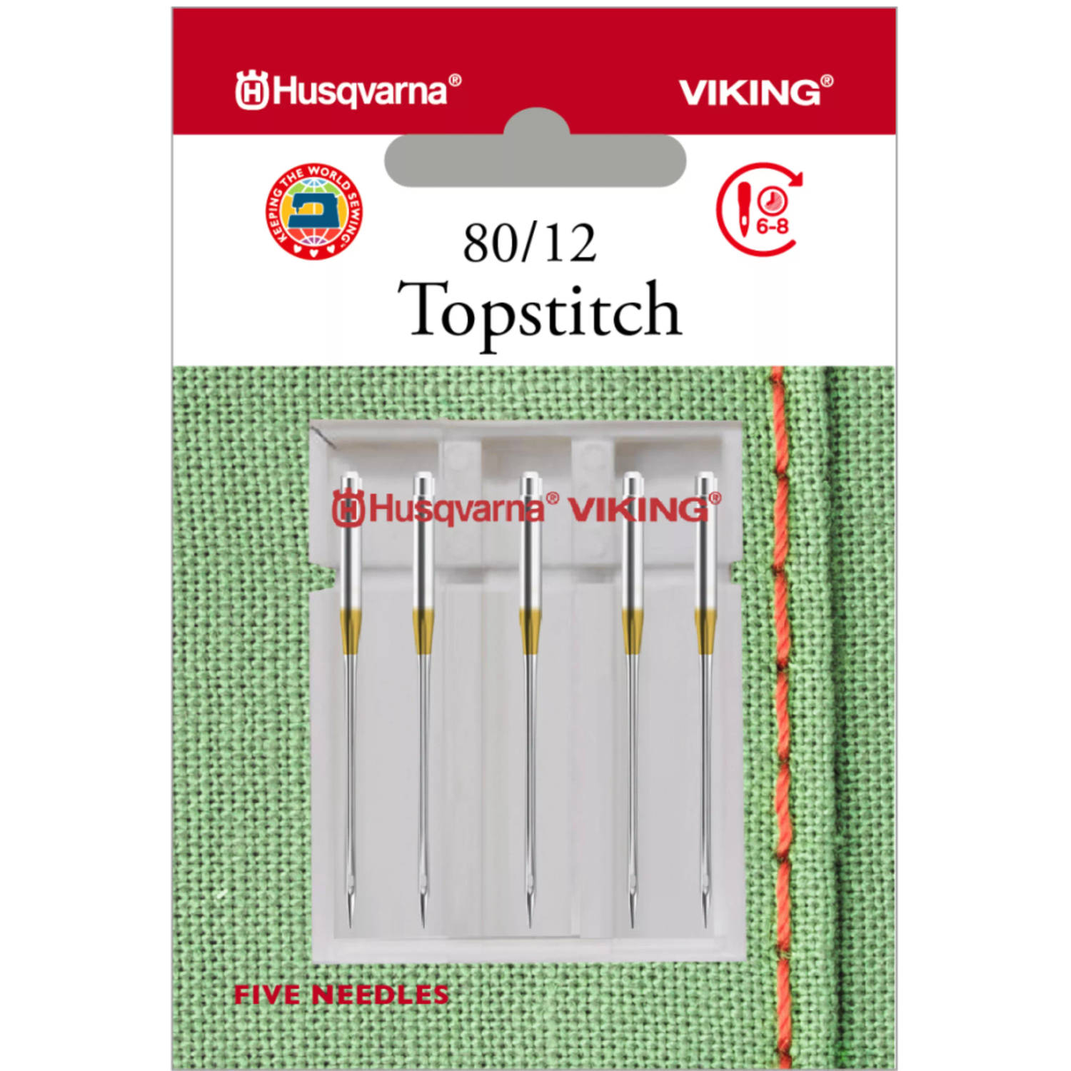 Husqvarna-Viking Topstitch 80 (5 stuks) Naalden