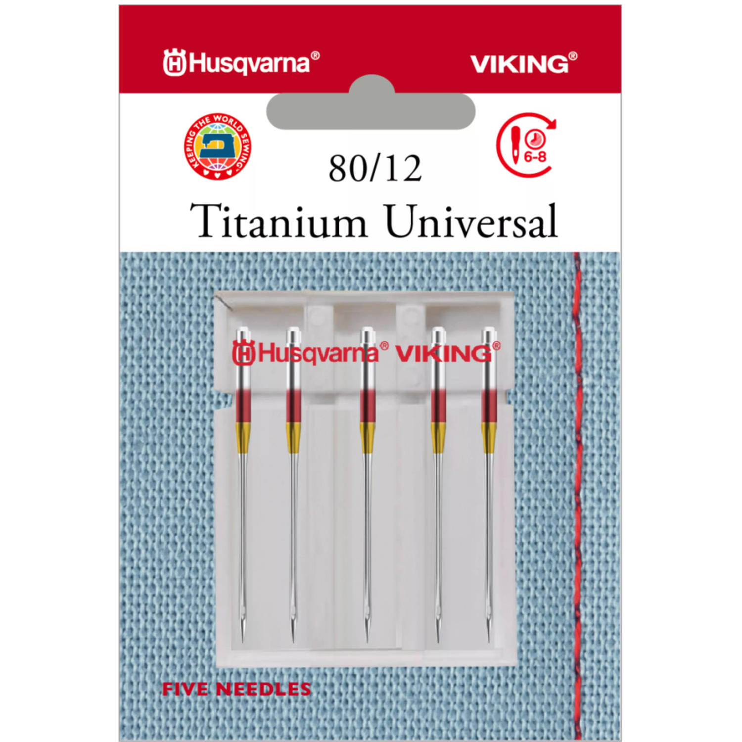 Husqvarna-Viking Universal / Titanium 80 (5 stuks) Naalden