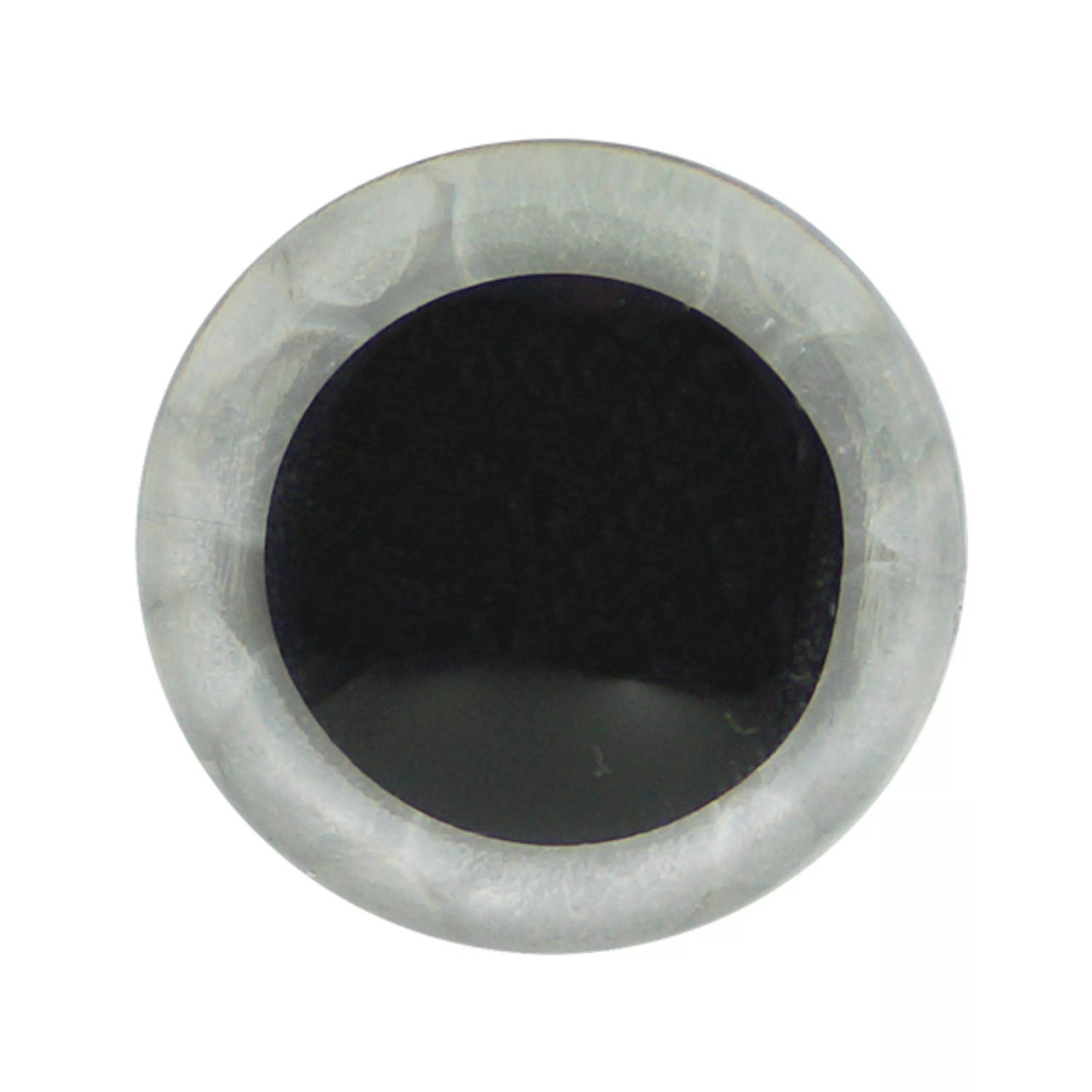 Dierenogen transparant met zwarte iris 15 mm 5 paar (10 stuks)