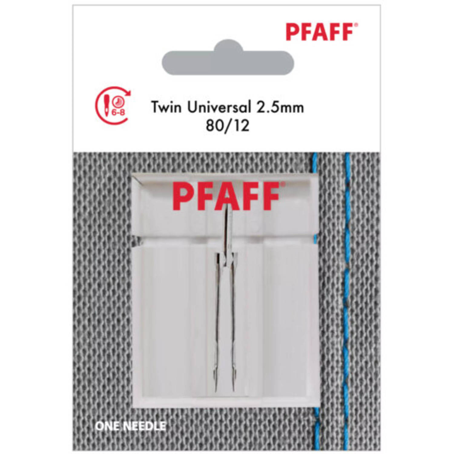 Pfaff Tweelingnaald Universal / 80 / 2.5mm (1 stuk) Naalden