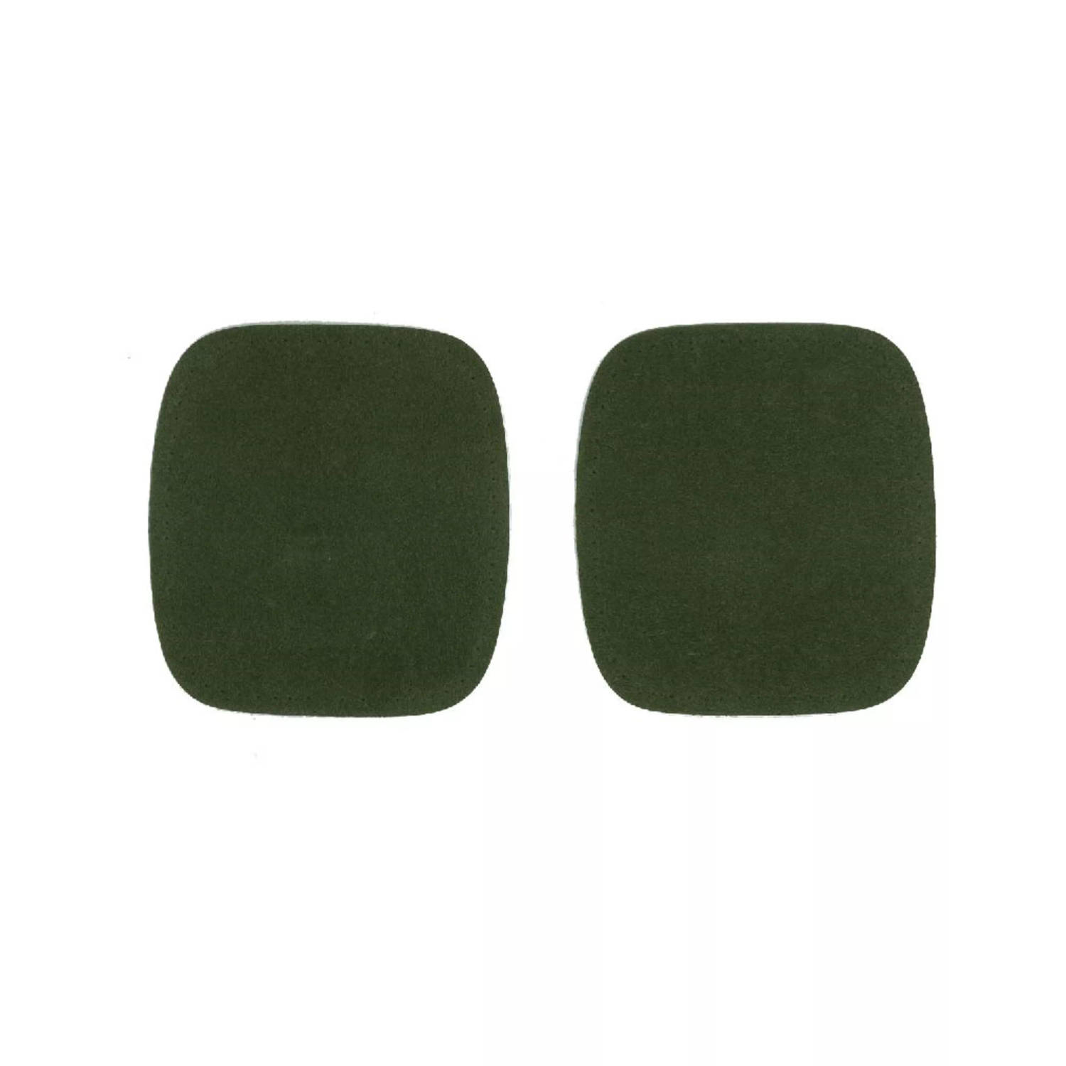 Kniestukken suede kleur 542 groen