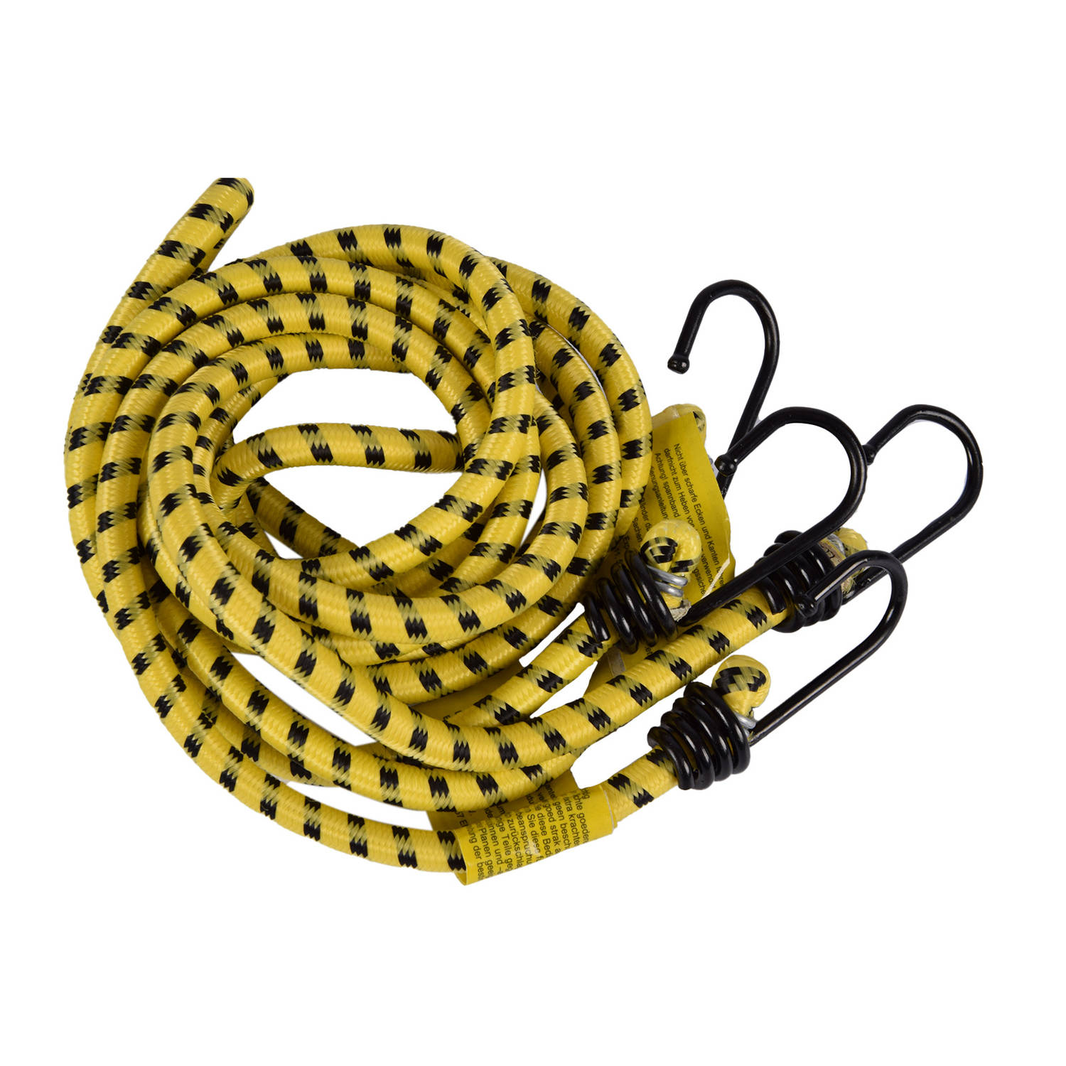Gele Spinbinder Fiets & Scooter - 150 cm | Verstelbaar - Set van 2 | Robuuste Elastische Touwen