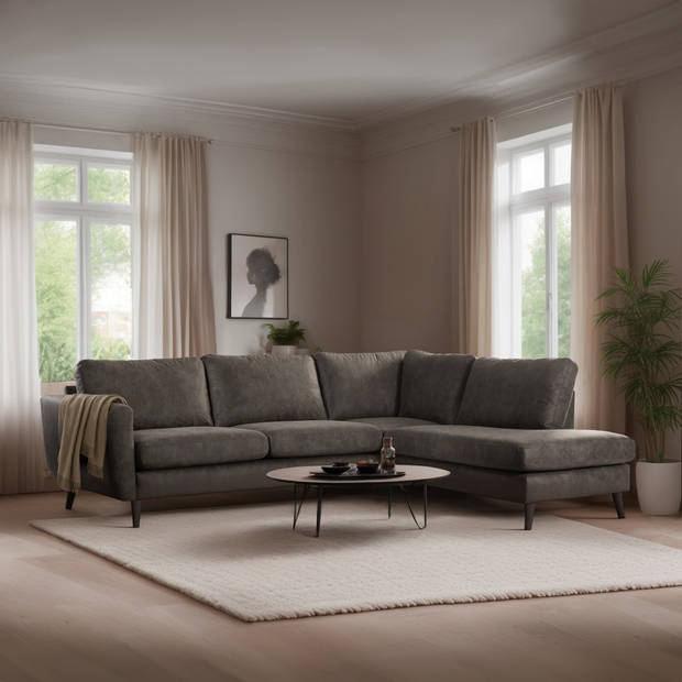 Giga Meubel - Hoekbank 3-Zits Vierkant - Stof Taupe - Rechts 265x208x81cm - Yuma