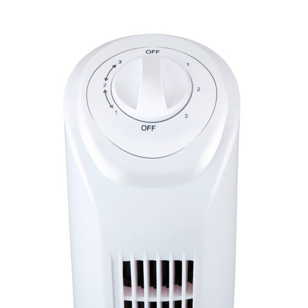 Lifetime Air Torenventilator - Ventilator met 3 Snelheden - Draaibare Ventilator Staand - Vloerventilator 54dB