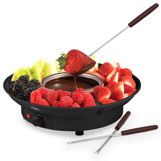 Elektrische Fondueset - Inclusief 2 Vorken - 260 ml - 27,5 x 27,5 x 7,5 cm - Fonduepan - Stijlvolle fondueset