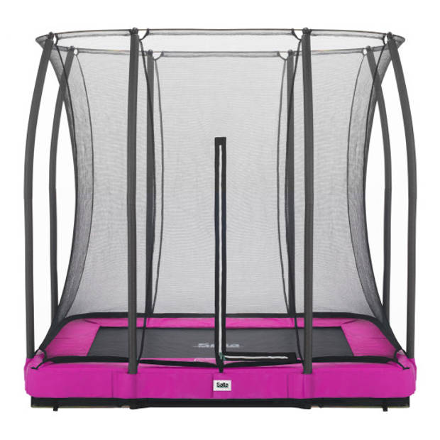 Salta Trampoline Comfort Edition Ground 214 x 153 cm met Veiligheidsnet - Roze