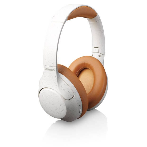 Draadloze Bluetooth® koptelefoon met Active Noise Cancelling en ingebouwde microfoons Lenco Grijs-Wit