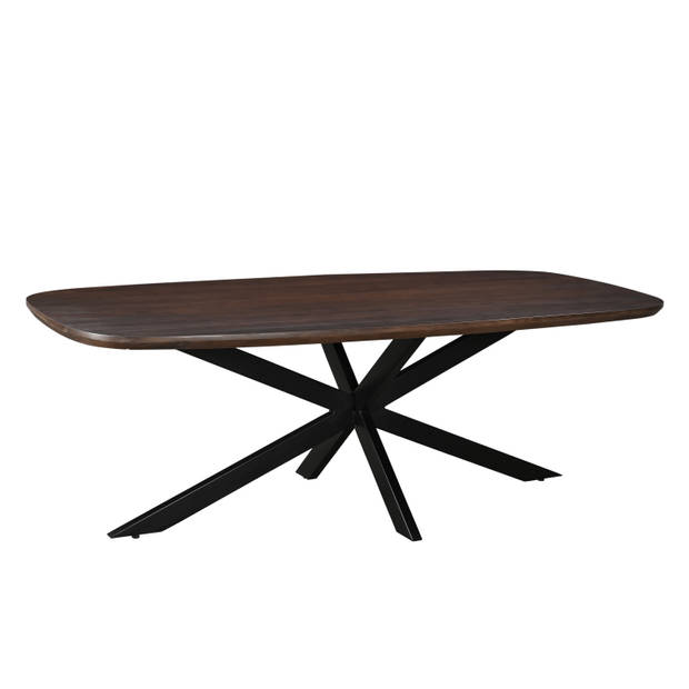 Livingfurn - Eetkamertafel Jesper Danish Oval Brown 210cm - Mangohout