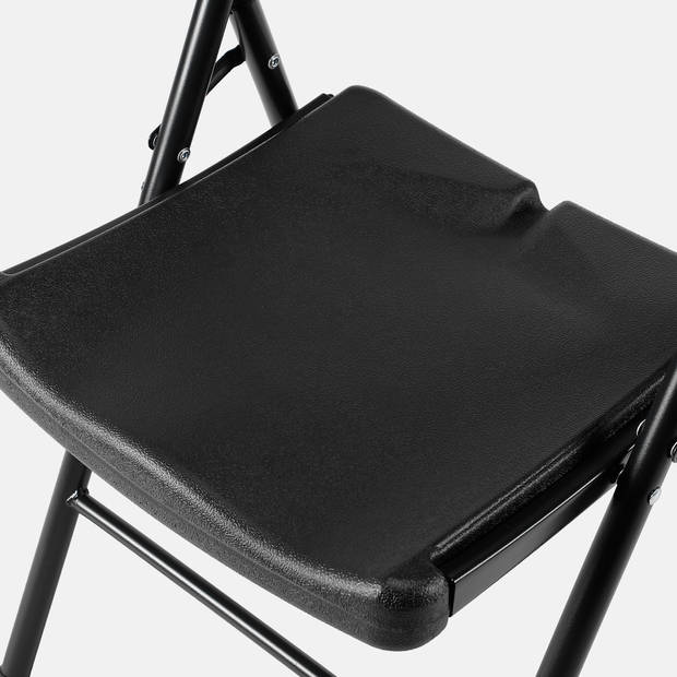 Bardi 4 Delige Klapstoelenset – Vouwstoelenset Zware Kwaliteit, Weersbestending 47 x 54 x 87 cm. – Zwart