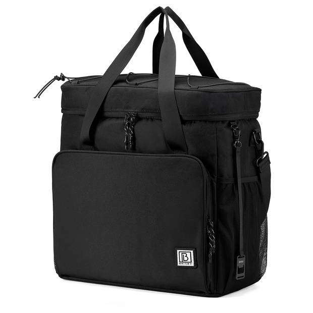 Brisby 4 Laags Geïsoleerde Koeltas - Lunchtas 40 liter - Zwart