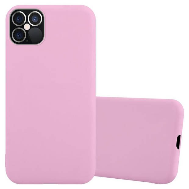 Cadorabo Hoesje geschikt voor Apple iPhone 12 / 12 PRO in CANDY ROZE - Beschermhoes TPU silicone Case Cover