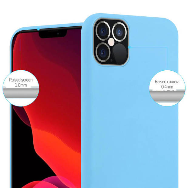 Cadorabo Hoesje geschikt voor Apple iPhone 12 / 12 PRO in CANDY BLAUW - Beschermhoes TPU silicone Case Cover