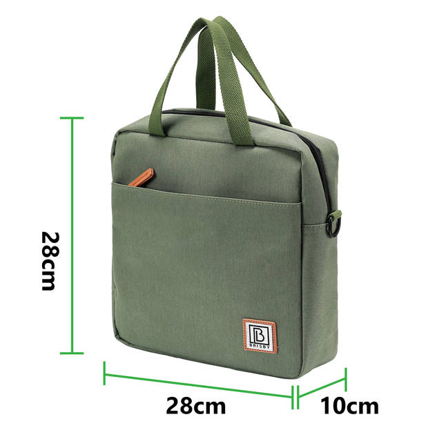 Brisby 4 Laags Geïsoleerde Koeltas - Lunchtas 7 liter - Groen