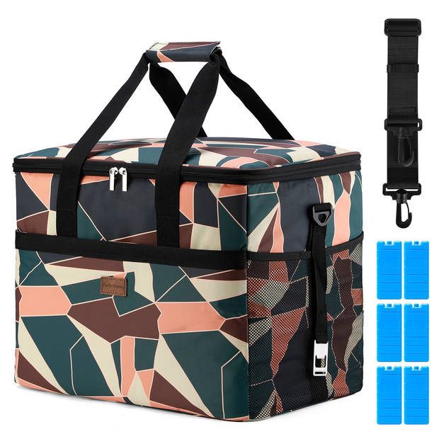 Packaway 4 Laags Geïsoleerde Koeltas - Lunchtas 40 liter - Abstract